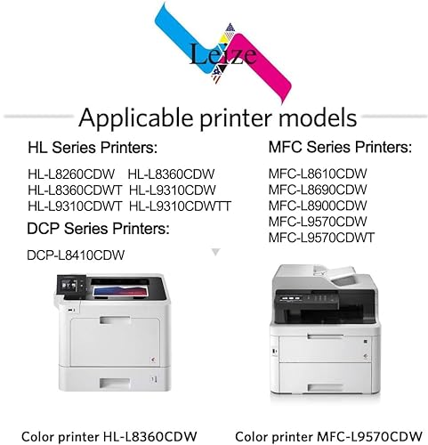 Leize Compatible Brother Tn-436 Tn436 Toner Cartridge Replacement For Tn436Bk Tn436C Tn436M Tn436Y Use For Brother Hl-L8360Cdw Mfc-L8900Cdw Mfc-L8610Cdw Hl-L8260Cdw Printer, 4-Pack #TOP1