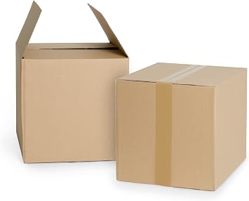 10 x Folding Cardboard Packaging 350 x 350 x 350 mm E-commerce Cardboard Single Corrugated 400 g Brown Cardboard Packaging Post Box Shipping Box Parcels