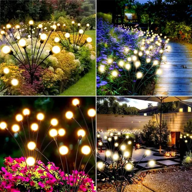 Lexton Firefly Outdoor Solar Lights | 10 LED with Flash Mode, Starburst Swaying Solar Garden Light, Outdoor Decoration, Waterproof, Firefly Path Lights for Pots, Pathway (Warm White, Pack of 1) (B0CHMK436J) Amazon Price History, Amazon Price Tracker