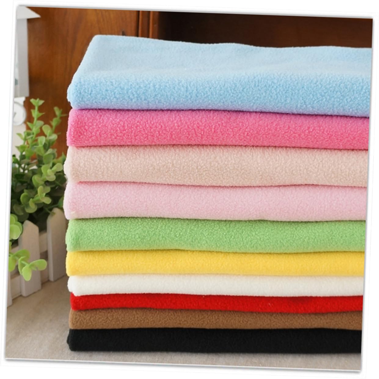 Tofficu 10 Piezas de Tela de Vellón para Coser Cuadrados Acolchados, Material de Costura para Mujeres y Niñas, Adecuado para Ropa Casual y Almohadas Color Aleatorio