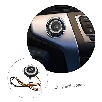 ULTECHNOVO 5pcs Volt Push to Start Button Engine Starter Switch for Car Racing Keyless Start Ignition Kit Push Button Starter Switch