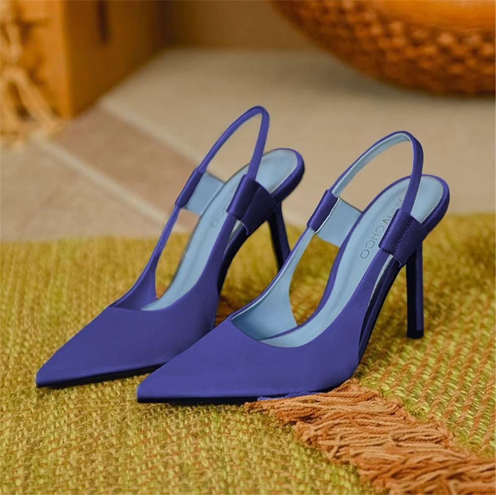 Pompe Donna Scarpe di Sandalo Décolleté Classiche con Cinturini Posteriori da Donna Kitten Heels Slingback Court Shoes