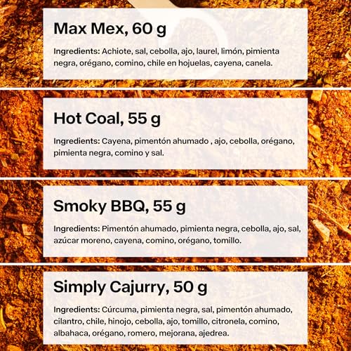 Set de Especias Gourmet para Cocinar Specials Foods - Sazonador con Curry, Ajo, Cayena para Pescado, Cerdo, Pollo y Verduras (Pack Airfryer) - imagen 3