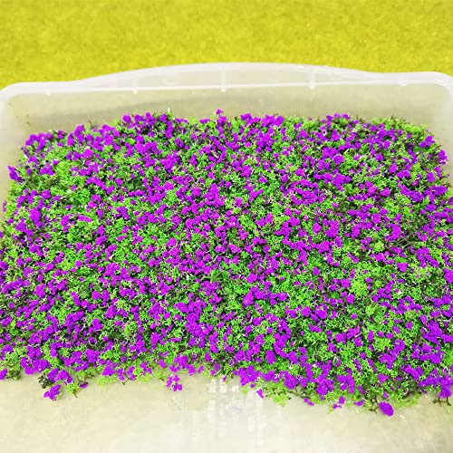 Colorful Tree Powder Model Tree Tufted For Diy Miniature Lowland Model Shrub Bushy Tuft Architecture Building Model Railway Fairy Garden Diorama Scenery (Purple) #TOP2