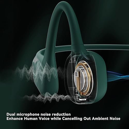 Miniatura 4 de NANK Auriculares de conducción ósea de oído abierto, Runner Neo Auriculares inalámbricos Bluetooth 5.2 Bone con micrófono dual integrado,