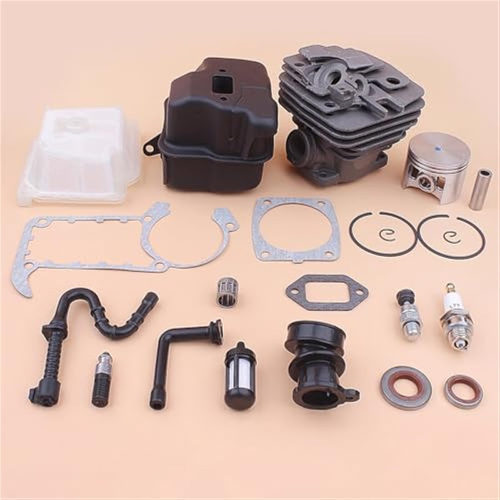 49mm zestaw tłumika wydechowego tłoka cylindra, dla STIHL, MS361 MS 361 przewód filtra oleju paliwa powietrza uszczelka wlotu powietrza 1135 020 1202 zestaw do regeneracji silnika