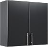 Prepac Elite 32 Wall Cabinet Black Storage Cabinet Bathroom Cabinet Pantry Cabinet with 1 Adjustable Shelf, 12D x 32W x 30H BEW-3230