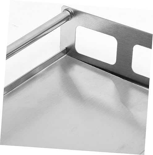 Miniatura 7 de Estante de pared de cocina de acero inoxidable, organizador multiusos para especias con base extraíble, almacenamiento montado en la pared para