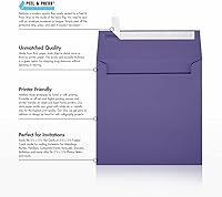 Vista 272 de LUXPaper Sobres de invitación cuadrados Despegar y prensar 8 x 8 pulgadas Natural Texto de 70 libras 50