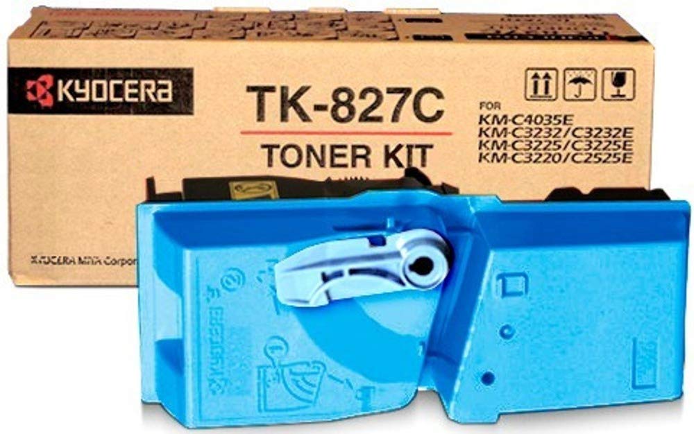 Toner Kyocera TK-827C cyan haute précision pour des graphiques nets