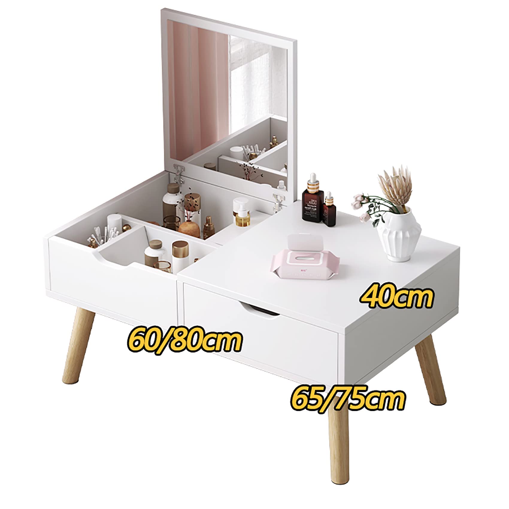 Amazon｜ドレッサー 化粧台 収納 ドレッサーテーブル ドレッサー