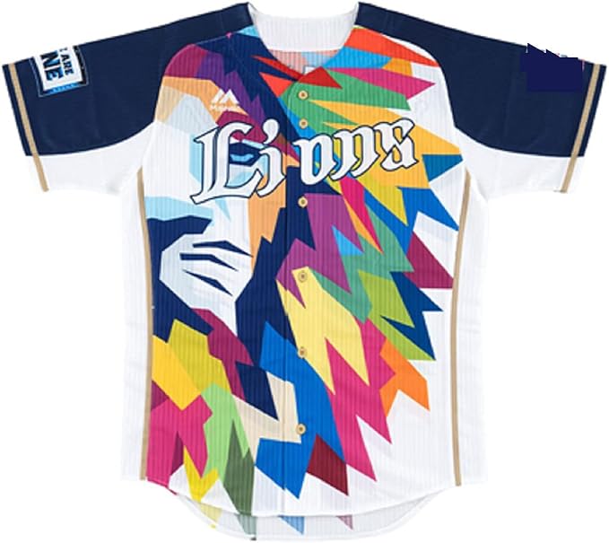 Amazon Co Jp 西武 ライオンズ ユニフォーム 彩虹 さいこう ライオンズフェスティバルズ 21 限定 ｌサイズ Lions Majestic ユニホーム スポーツ アウトドア