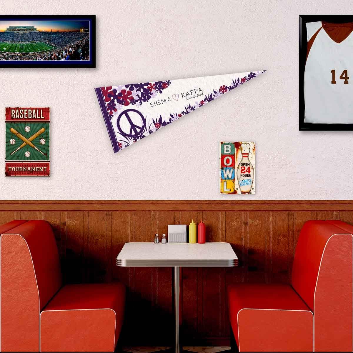Sigma Kappa Greek Pennant Banner Flag