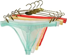 Faringoto Ice Silk Thongs for Men Underwear T Back Thong G-string