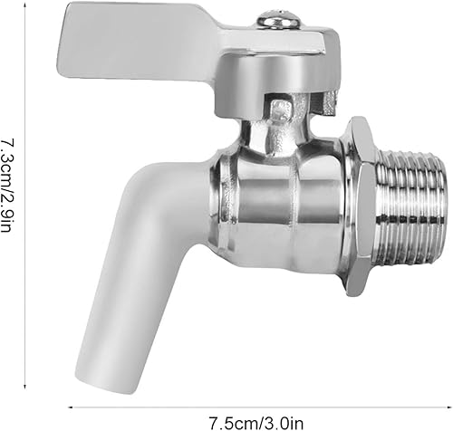Miniatura 3 de Grifo de grifo de cerveza, grifo de cerveza ajustable de acero inoxidable, kit de regulador de caudal, reemplazo de grifo de grifo para dispensador