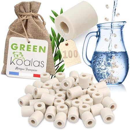 Green Koalas 50 Perles De CERAMIQUE EM Roses Naturelles Pour Purifier Filtrer Leau Billes De Ceramique En Argile Tube Pour Purification Bio Filtre Anti Calcaire Et Chlore Carafe Fontaine A Green Koalas 50 Perles De CERAMIQUE EM Roses Naturelles Pour Purifier Filtrer Leau Billes De Ceramique En Argile Tube Pour Purification Bio Filtre Anti Calcaire Et Chlore Carafe Fontaine A