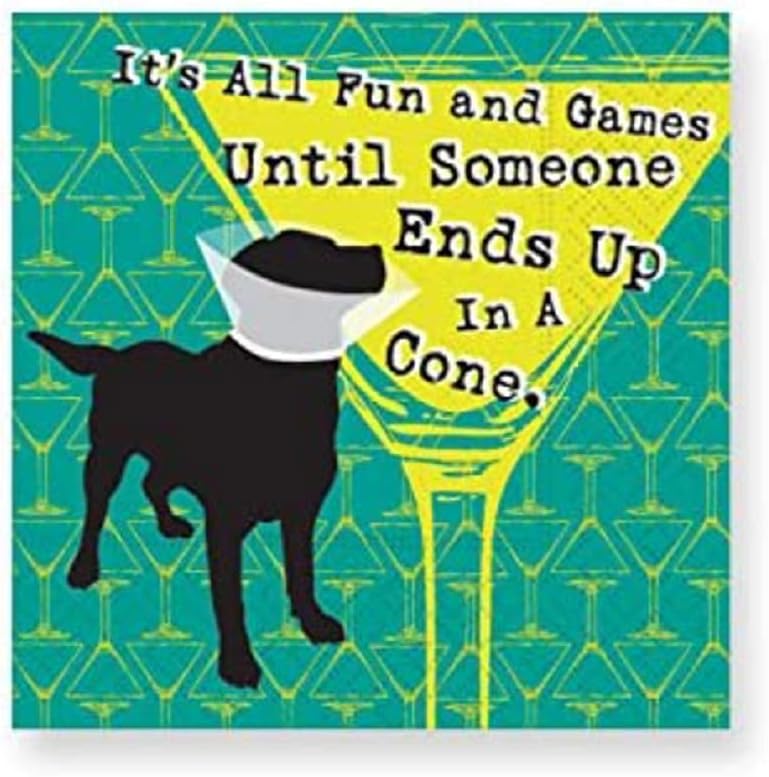 All Fun & Games Cocktail Napkins, Multicolor