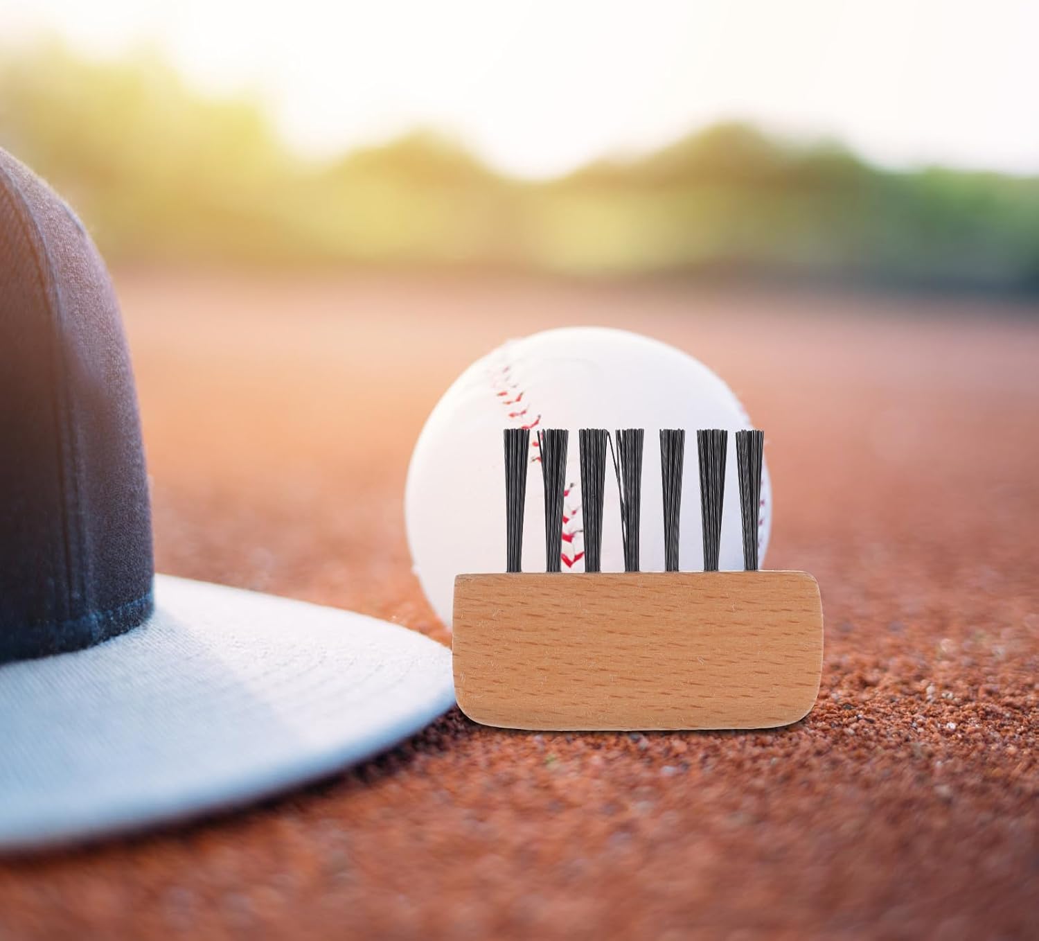 ARTIBETTER 3pcs Baseball Home Plate Brush Softball Referee Cleaning Brush Wood Handle Sports Accessory for Softball Umpire Equipment Maintenance