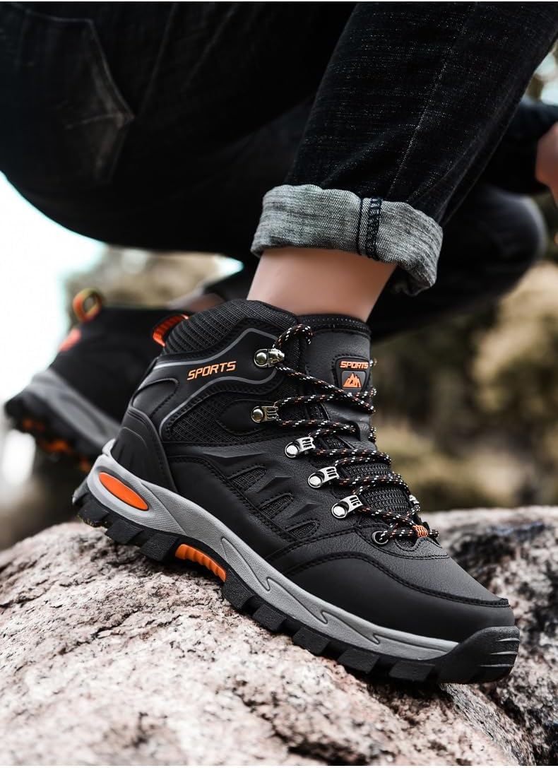 Waterproof Hiking Boots Mens Lightweight Walking Shoes Daily Hike Trekking Trail Outdoor Camping Climbing Boots
