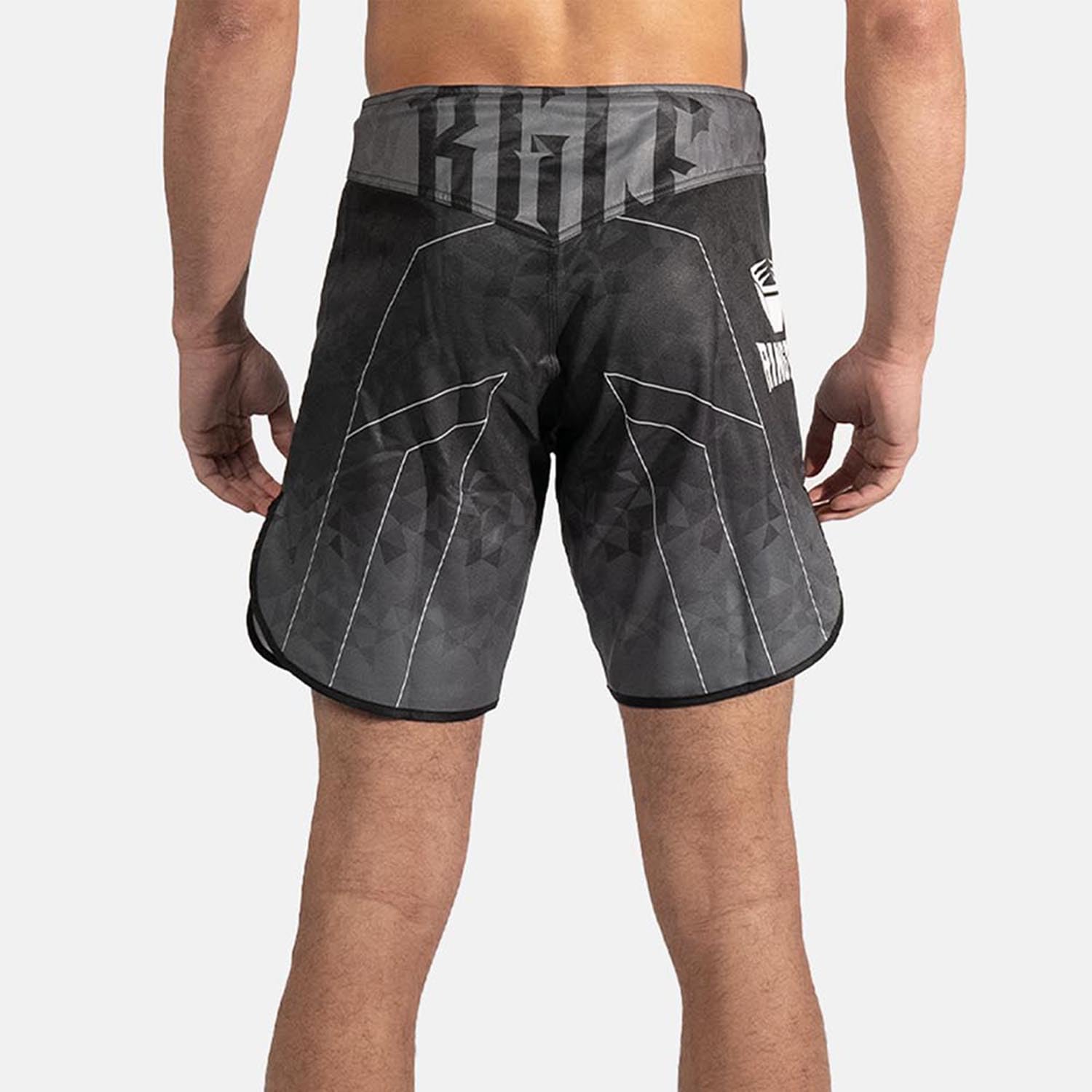 MMA Shorts, Transition, Schwarz-grau, Kickboxhose für Training & Wettkampf, Atmungsaktiv, Langlebig, Kampfsporthose für MMA, K1, Boxen