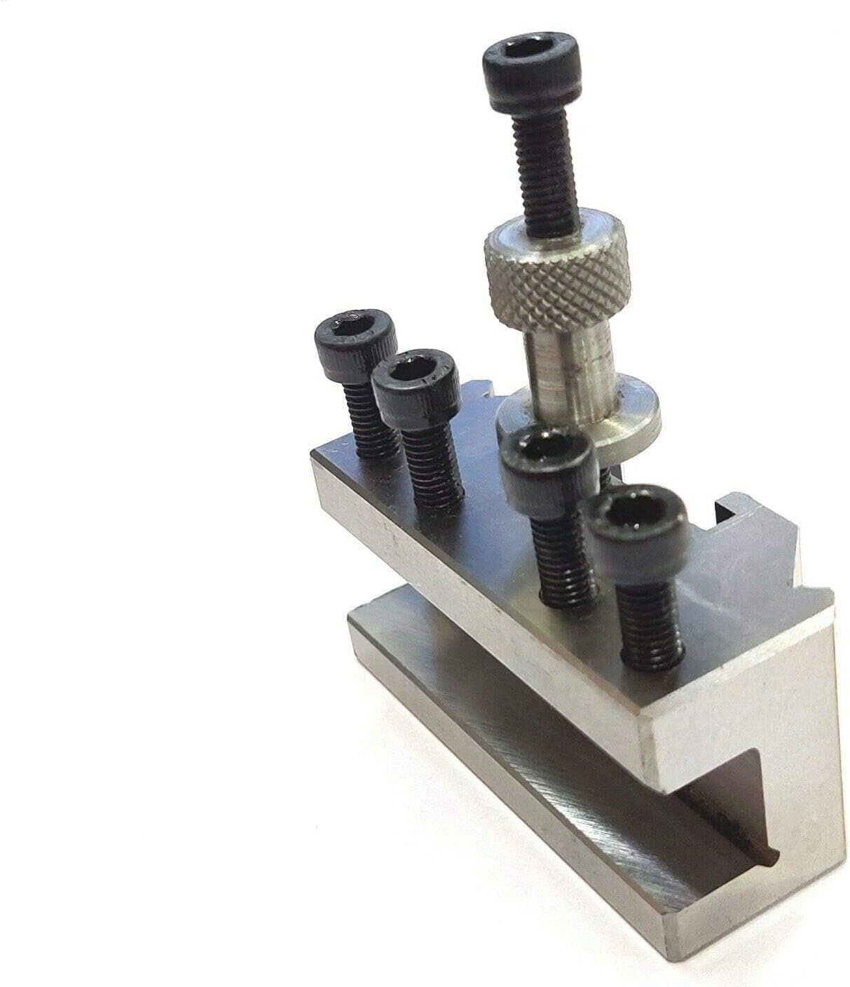 Buyohlic T37 Quick Change Tool Post Holder for Lathe Machine Tool (Block with 2 Standard Holder)