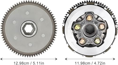 Miniatura 3 de Conjunto de embrague de motocicleta, 5 columnas y 6 placas, montaje de embrague de metal, reemplazo de rendimiento estable para CG150 CG175 CG200