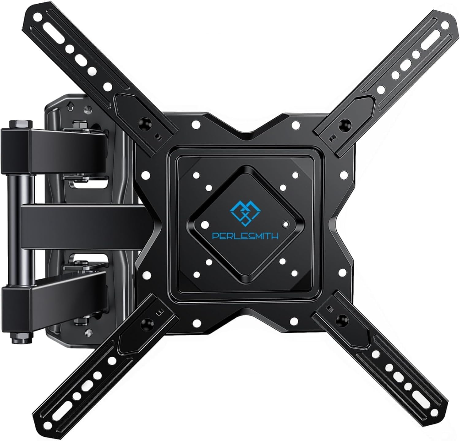 Full Motion TV Wall Mount Corner for 27-60 Inch TVs | Single Stud TV Mount with Articulating Swivel Tilt - Wall Mount TV Bracket VESA 400x400mm up to 77 lbs, Perfect Center Design