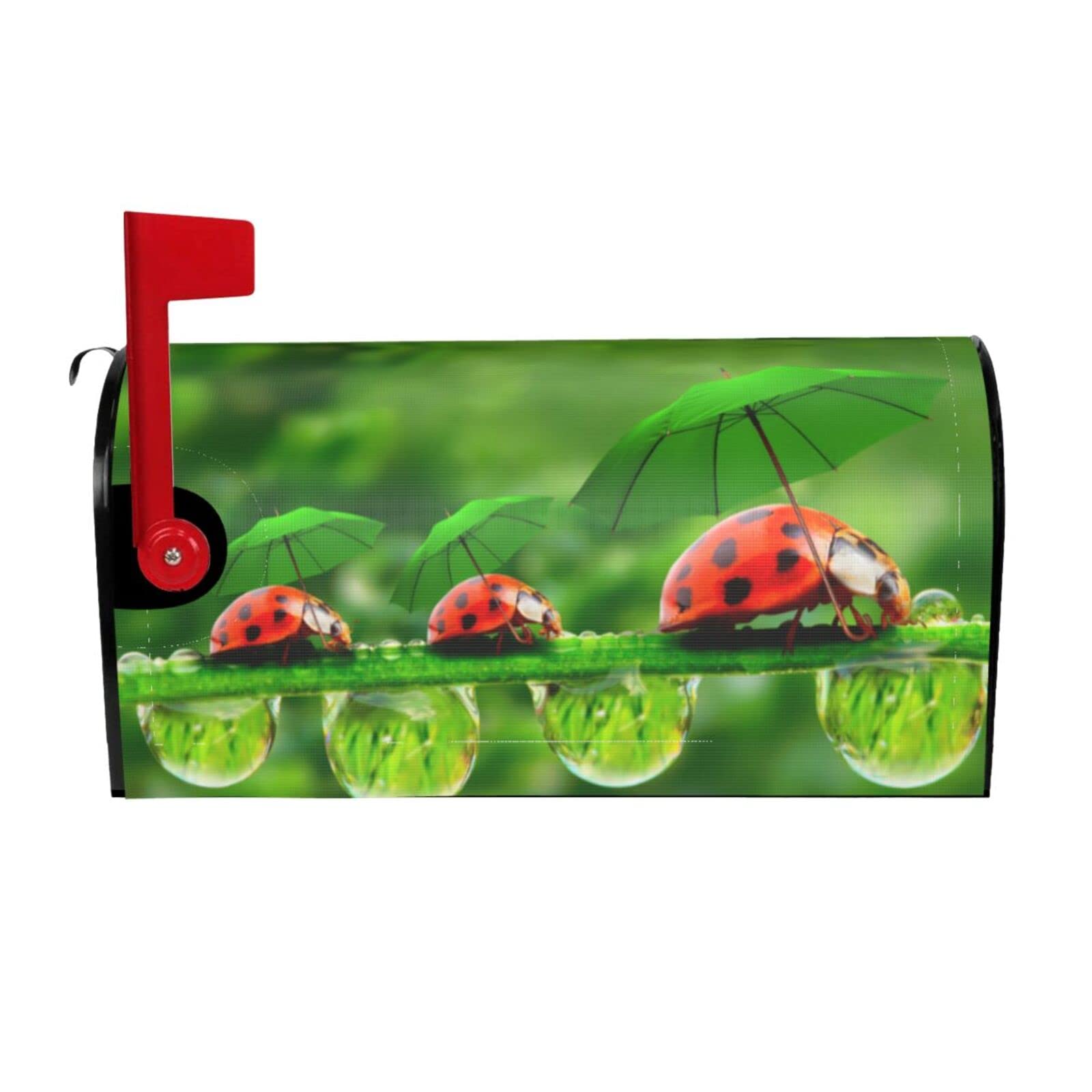 Oplp Funny Ladybug Magnetic Mailbox Cover - Waterproof, 21x18 Inch, Seasonal Decoration For Standard Metal Mailboxes - View #14