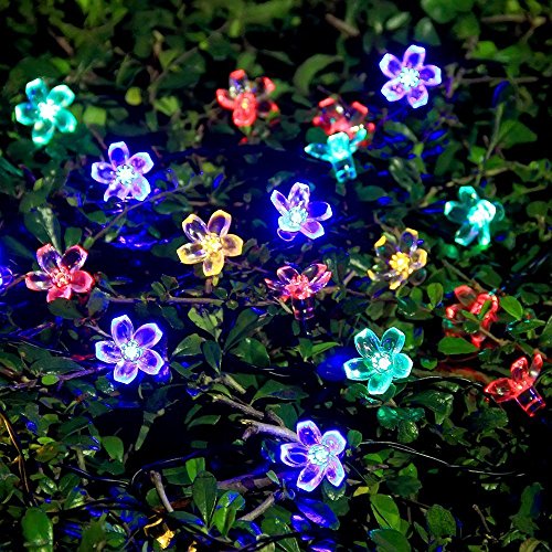 Guirlande Lumineuse Solaire, IDEAPRO 50 LED 7M Guirlande Solaire Extérieur Etanche Décoratif Lumineuse Lampes pour Jardin, Noël, Fête, Mariage, Patio, Maison (Multi-couleur) Cover