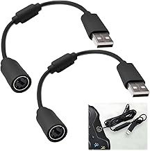 YEDJFFIYO 2 cables USB separables, cable de repuesto para Xbox/PC, Logitech G920 Thrustmaster Ferrari Racing Wheel (negro)