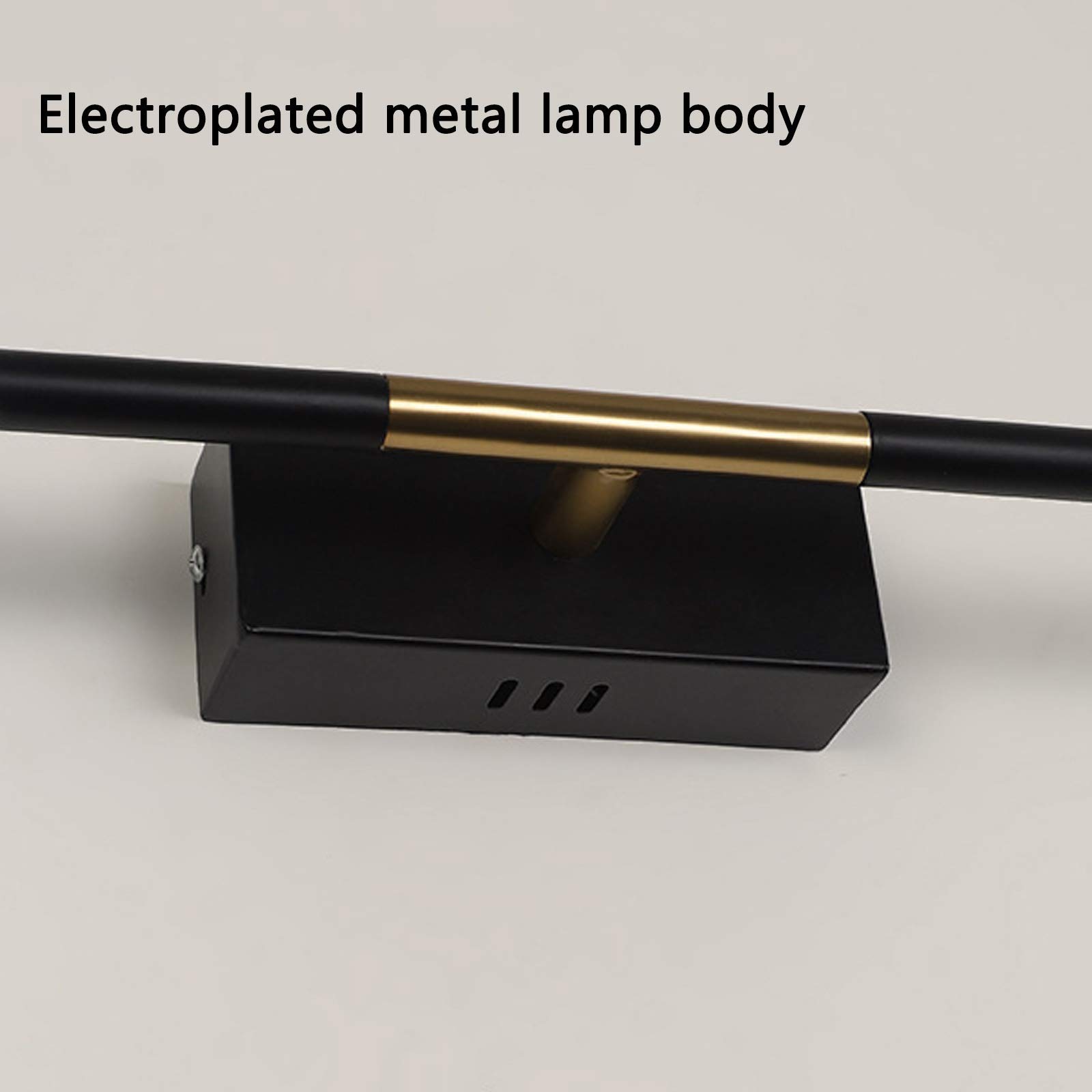 Badezimmer Spiegel Lichter, Vintage LED Spiegel Frontlicht mit Acryl Lampenschirm, Warmweiß 3000K, Retro Make-up Spiegelleuchte für Ris