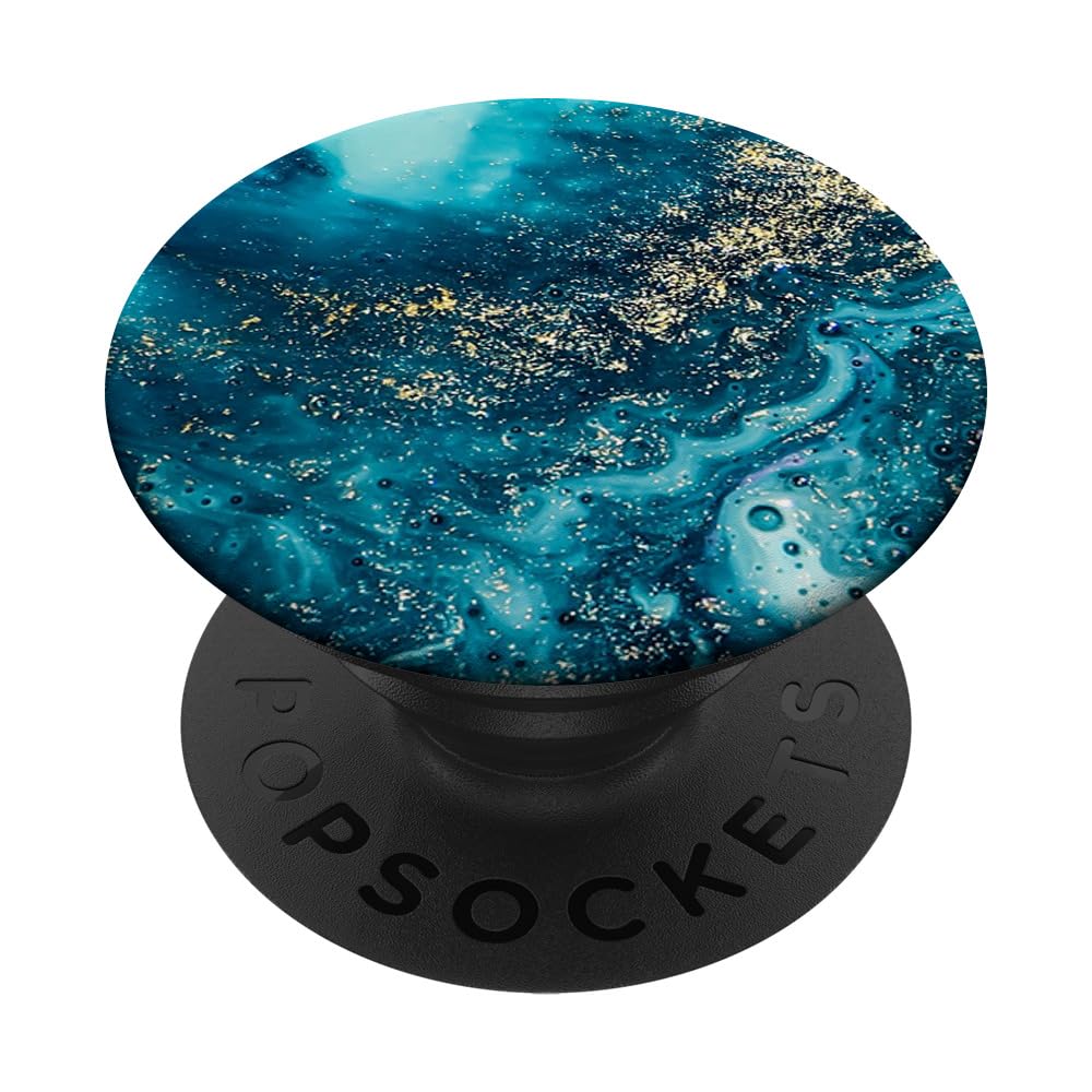 Elegant Turquoise Blue & Aqua Ocean Pattern PopSockets Adhesive PopGrip