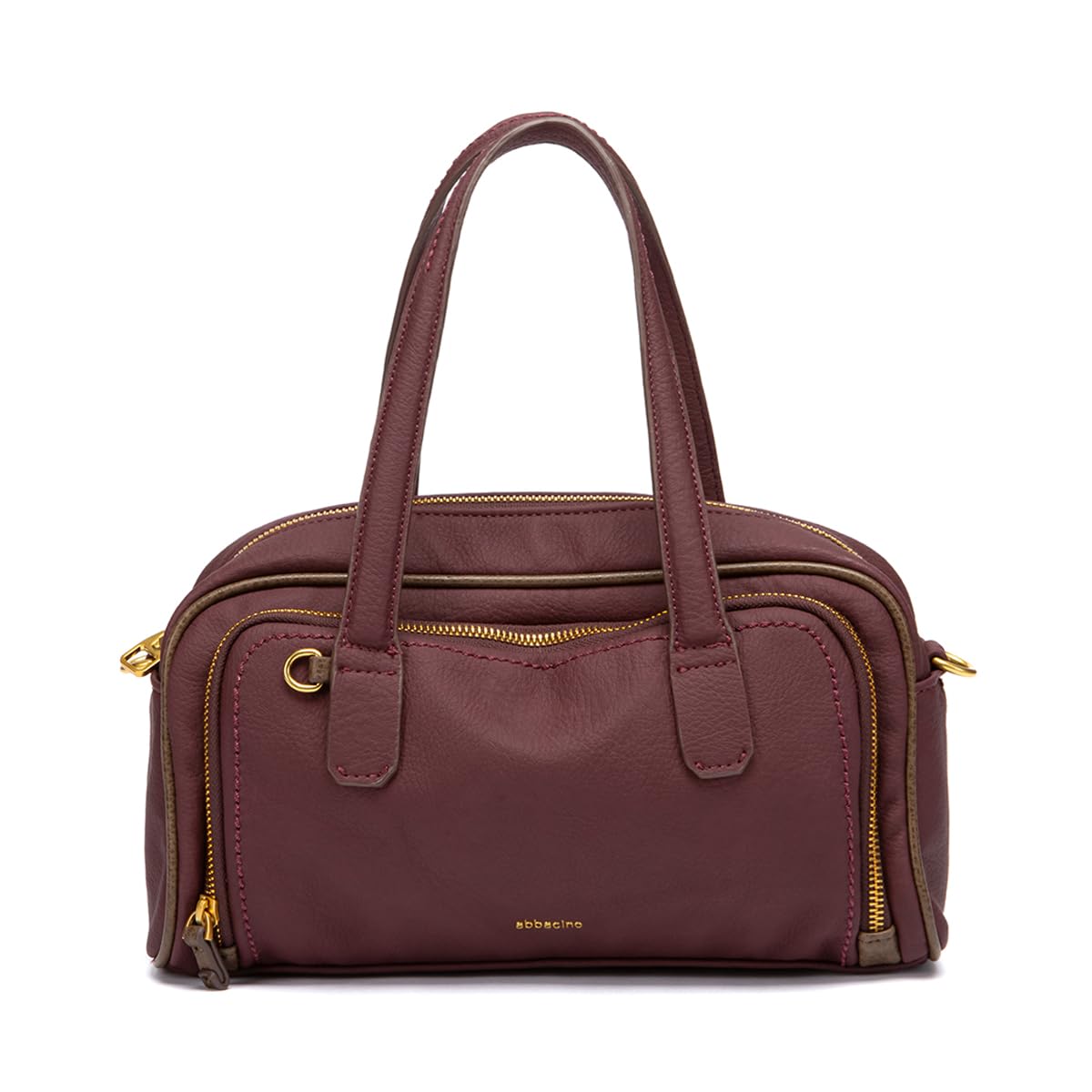Abbacino Bolso de mano en materiales reciclados burdeos Rojos