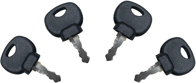 BODYART 4 Pcs Spare Keys 14607 Ignition Key Plant Applications for JCB BOBCAT BOMAG MANITOU Tractor