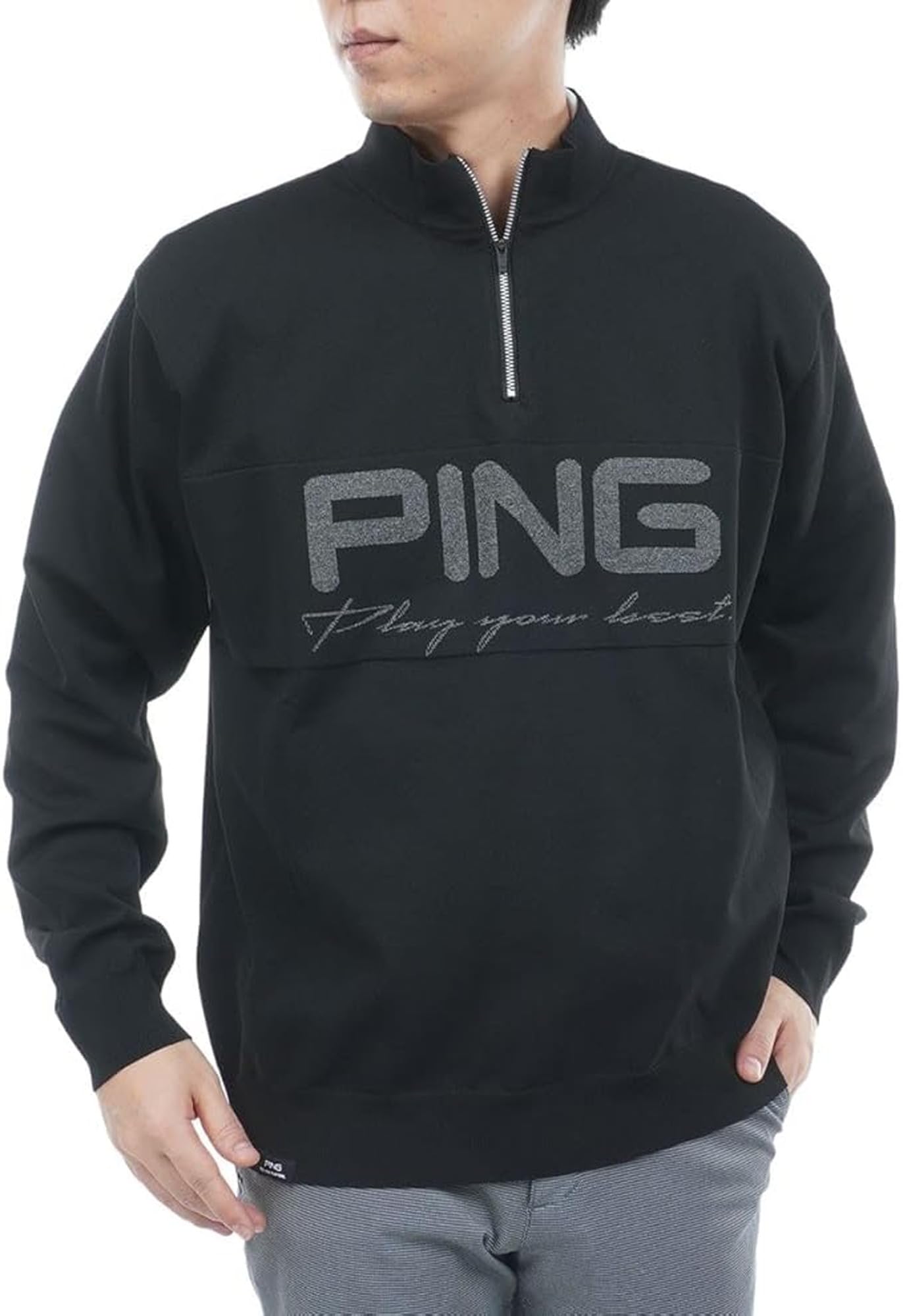 Ping メンズ ハーフジップハイネックニット(吸水速乾性・UVカット・ストレッチ) / ゴルフ / 621-5275900メンズ
