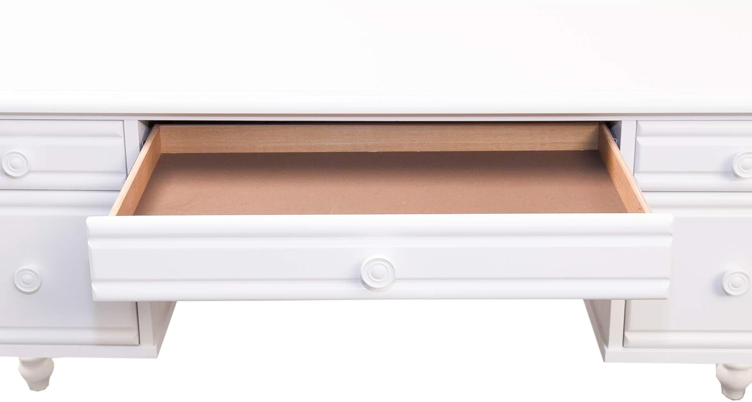 Liberty Furniture Industries Summer House Vanity Desk, W56 x D20 x H30, White