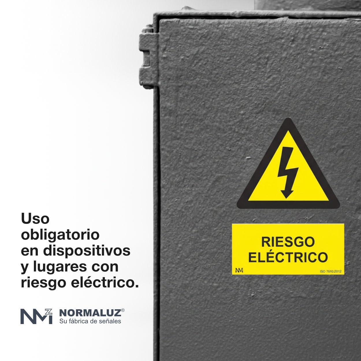 Normaluz RD35607 - Señal Adhesiva Riesgo Eléctrico Adhesivo de Vinilo 15 x 20 cm, Amarillo