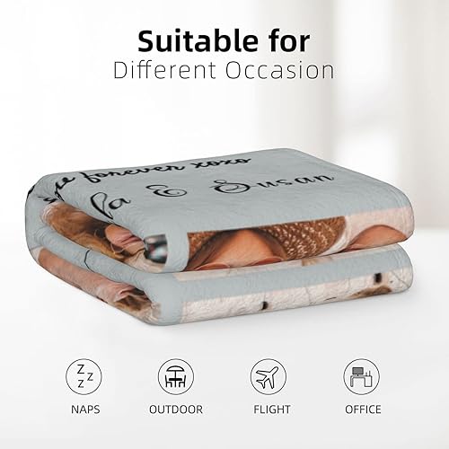 Vista 95 de D-Story Manta personalizada con texto fotográfico, manta personalizada con imagen para familia, madre, padre, adultos, amigos, amantes, perros