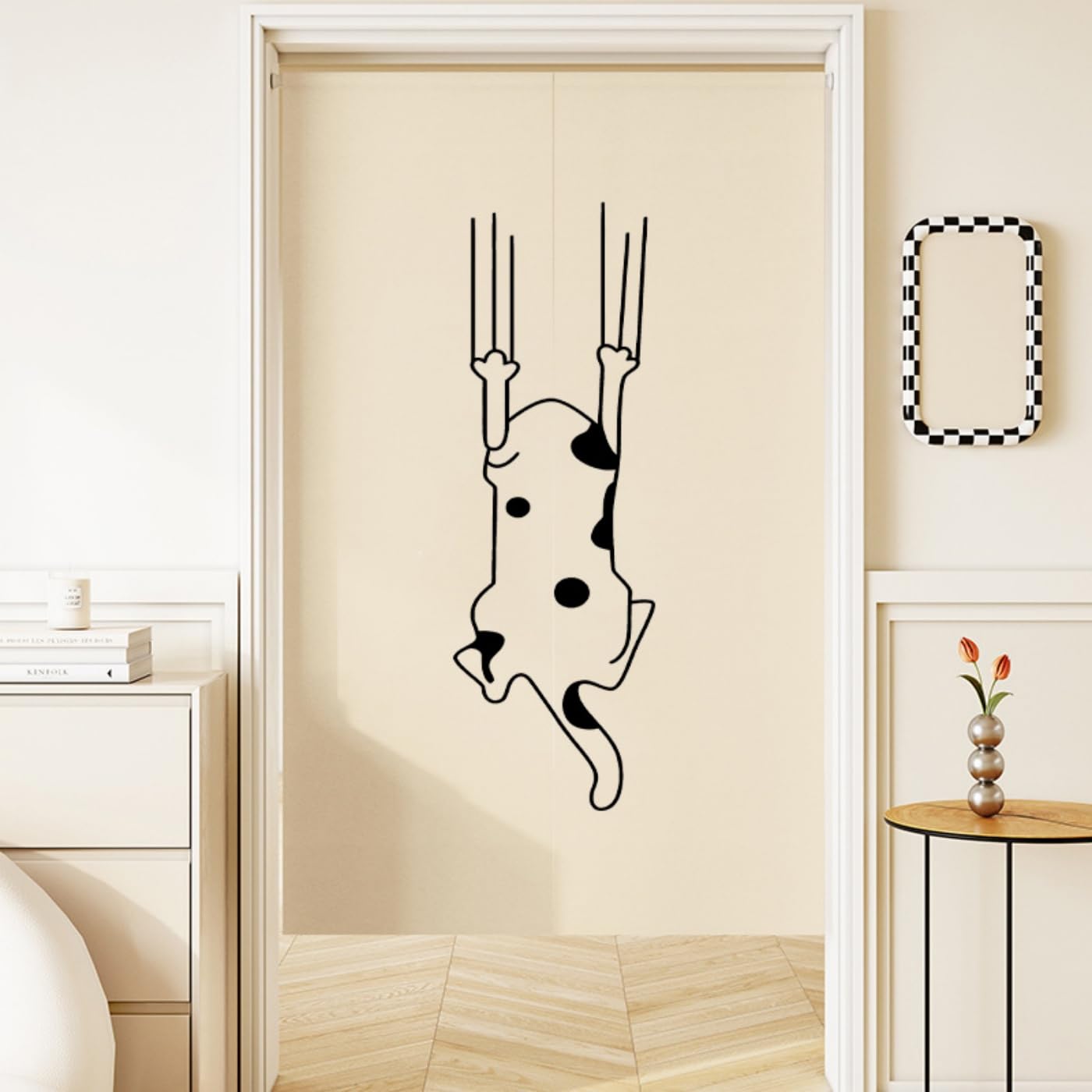 Guest Ruyunlai Japanese Noren Doorway Curtain, Ml5 Kitten, 100x150cm