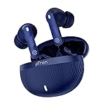 pTron Bassbuds Fury in-Ear TWS Earbuds with 13mm Drivers, 50Hrs Playtime, AI-ENC Clear Calls, Bluetooth V5.4 Wireless Headphones, Voice Assistant, Type C Charging & IPX5 Water Resistant (Blue)