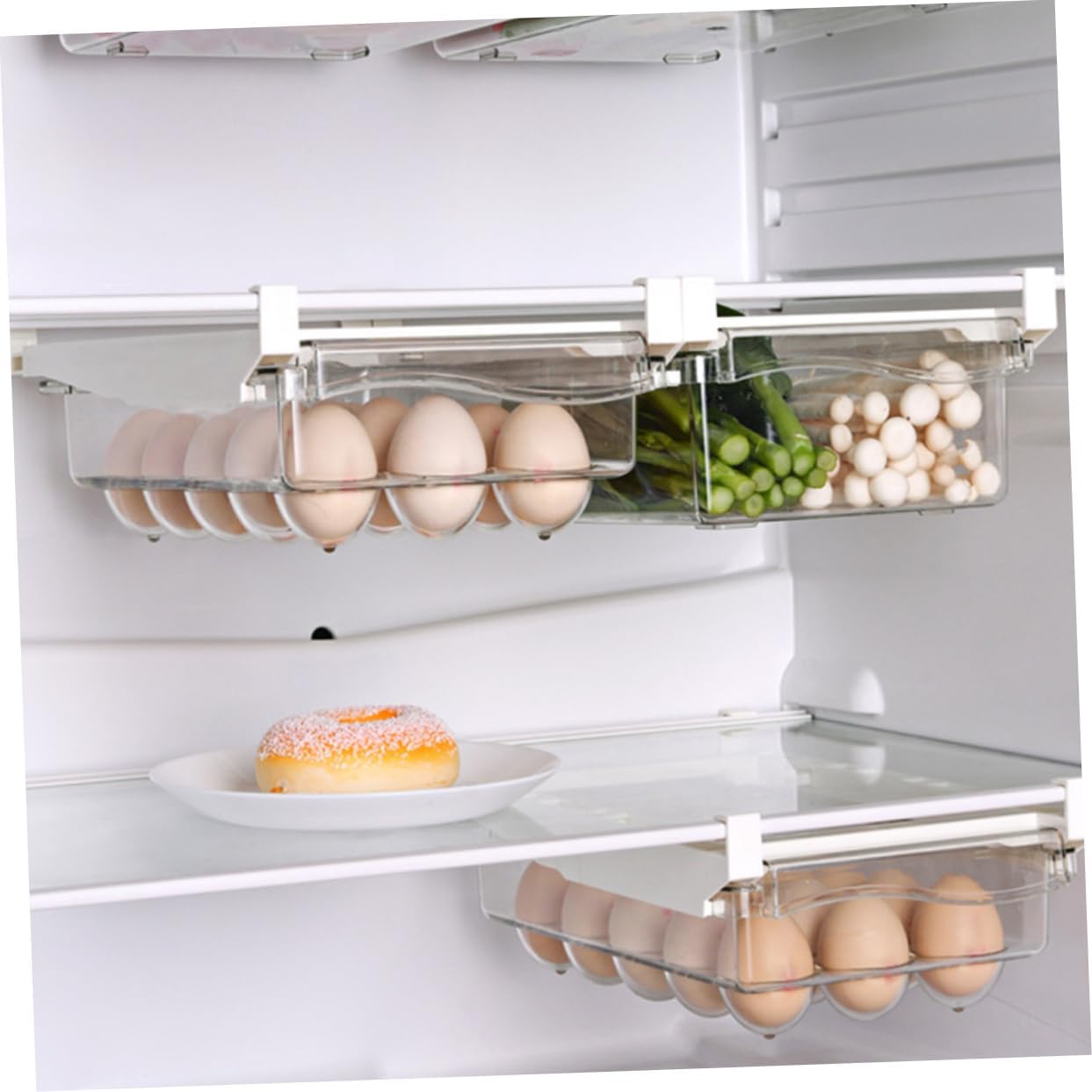Refrigerator Storage Holder with Rack Drawer Type Organizer for Kitchen for Fridge Organization
