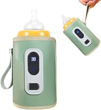 Adjustable Temperature USB Baby Breast Warmer with Digital Display Electric Heating (Green)