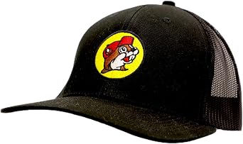 Buc-ees Adjustable Snapback Trucker Hat The Beaver Logo Embroidered on Front, One Size Fits All US, Alpha, One Size, Black