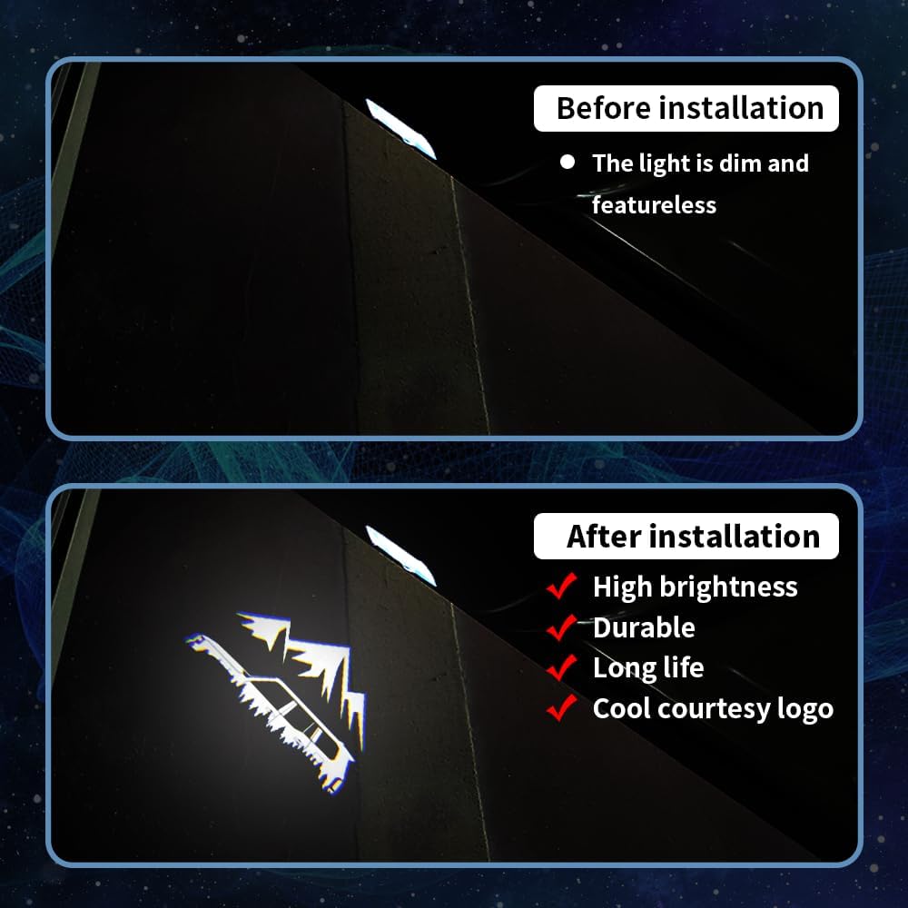 2 PCS LED Car Door Logo Lights Compatible for GX550 (J250) 2024-present Courtesy Projector Laser Welcome Lamp Puddle Lights Kit Car Accessories (Mountain, GX550 (J250) 2024-present)