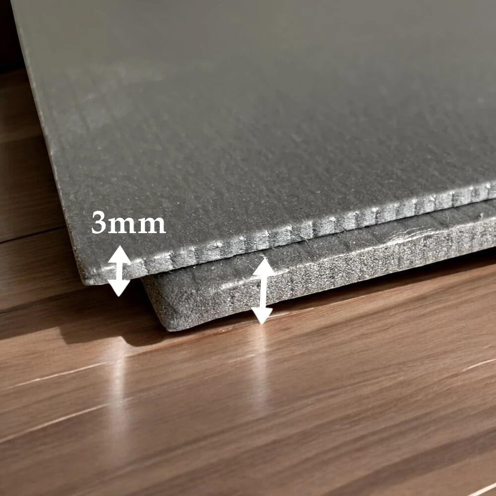 BirnePower Premium Trittschalldämmung 3mm Grau, 25 m² Set (50 Platten), XPS Unterlage für Laminat & Parkett, Dämmplatten 1m x 0,5m, Hohe Wärmedämmung, Ausgleich von Unebenheiten