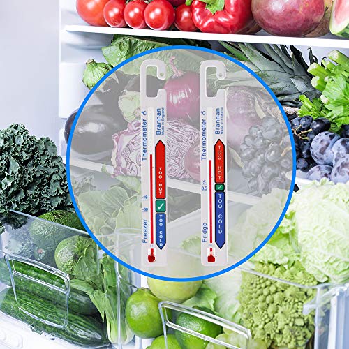 Brannan Fridge Freezer Thermometer Twin Vertical Pack Refrigerator Thermometers - Image 4