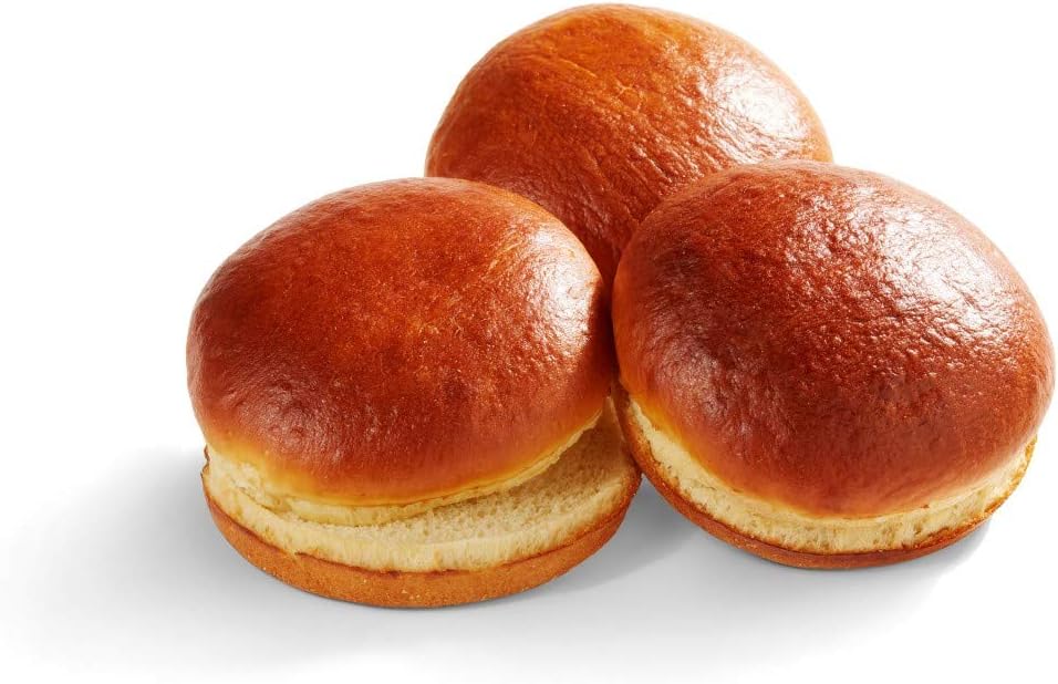 Prebake Shine Round Potato Bun, 4.5 inch -- 72 per case.