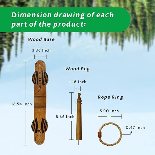 Miniatura 6 de Juego de lanzamiento de anillos para exteriores, divertido juego de patio al aire libre con anillos de lanzamiento y bolsa de transporte para todo