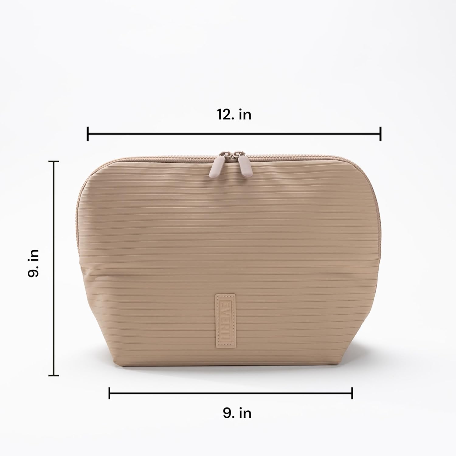 THE VERTI-Vertical Waterproof Makeup & Toiletry Bag | 23-Pocket Organizer with Upright, Fold-Down Design for Skincare, Toiletries & Essentials (Sandstone) - Image 4