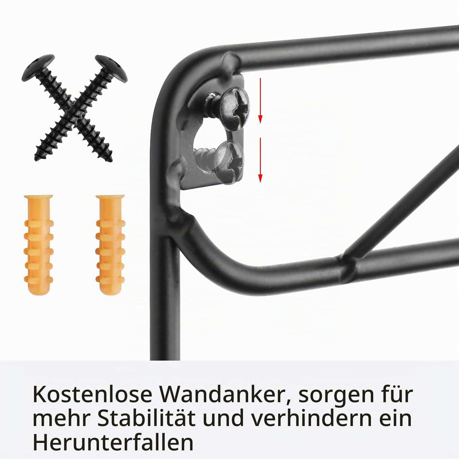 YBING 4er Set 54 Spulen Nähgarnhalter, Garnhalter/Fadenhalter Organizer, Metallständer zum Organisieren zum Aufhängen für Stickerei, Quilten, Nähen(Schwarz)